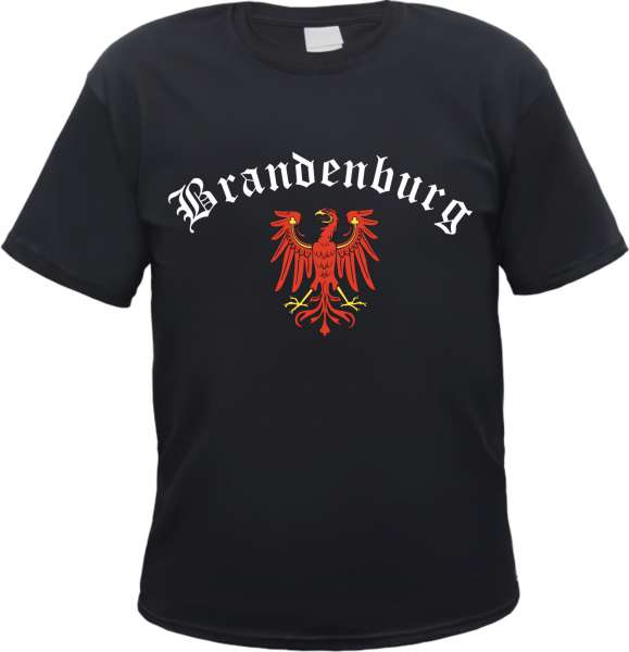 Brandenburg Herren T-Shirt - Altdeutsch mit Wappen - Tee Shirt