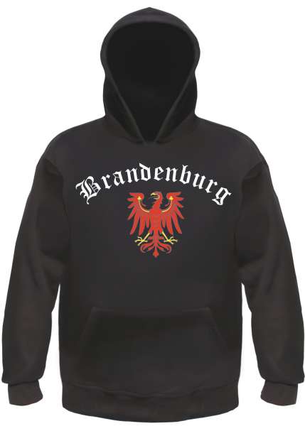 Brandenburg Kapuzensweatshirt - Altdeutsch mit Wappen - Hoodie Kapuzenpullover