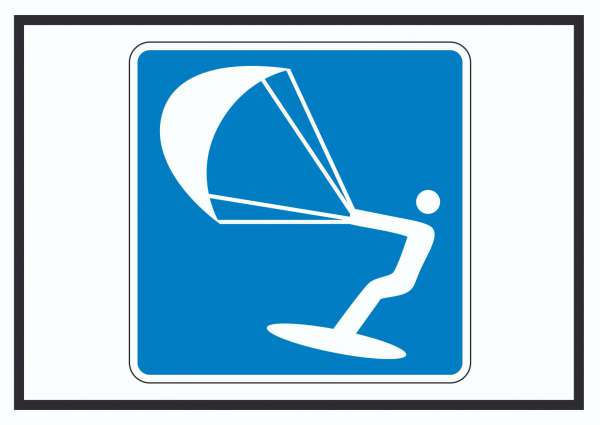 Kitesurfen erlaubt Symbol