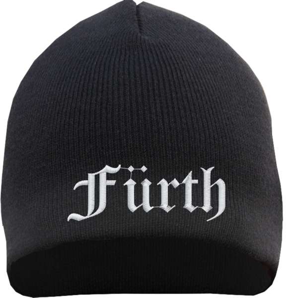 Fürth Beanie Mütze - Altdeutsch - Bestickt - Strickmütze Wintermütze