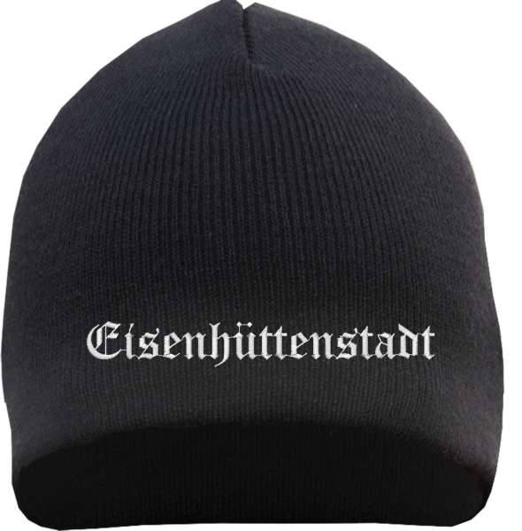 Eisenhüttenstadt Beanie Mütze - Altdeutsch - Bestickt - Strickmütze Wintermütze