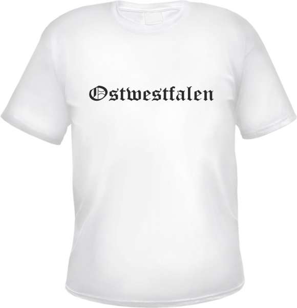 Ostwestfalen Herren T-Shirt - Altdeutsch - Weißes Tee Shirt