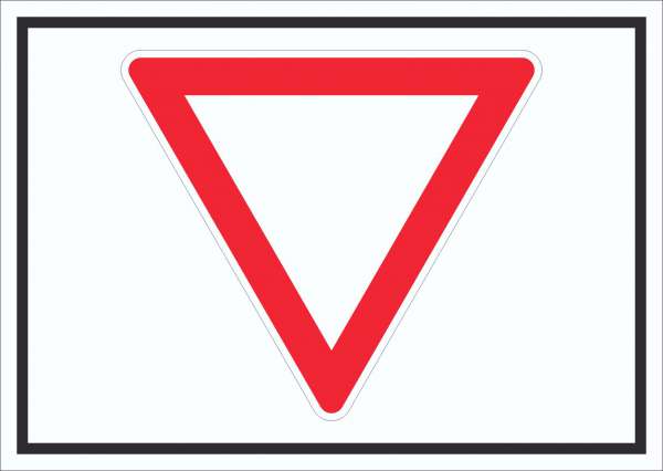 Schild Vorfahrt gewähren Symbol