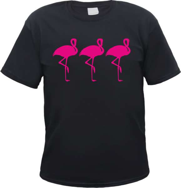 3 Flamingos Herren T-Shirt - Tee Shirt