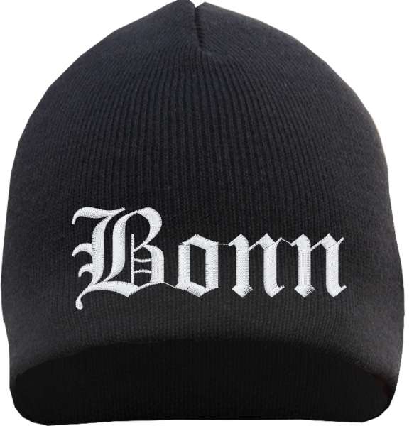 Bonn Beanie Mütze - Altdeutsch - Bestickt - Strickmütze Wintermütze