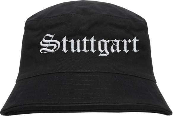 Stuttgart Fischerhut - Altdeutsch - bestickt - Bucket Hat Anglerhut Hut