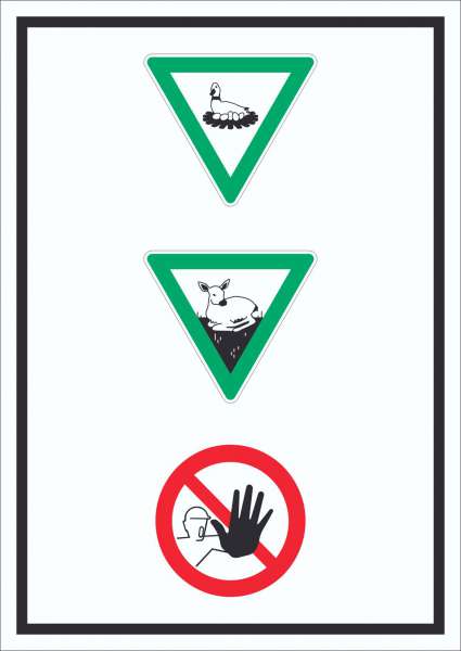 Brut- und Setzzeit Betreten verboten hochkant Symbol Schild