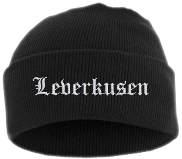 Leverkusen Umschlagmütze - Altdeutsch - Bestickt - Mütze mit breitem Umschlag