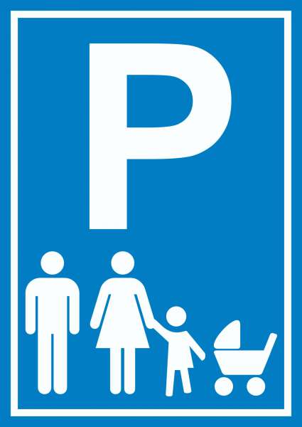 Parkplatz Eltern Kinderwagen Schild