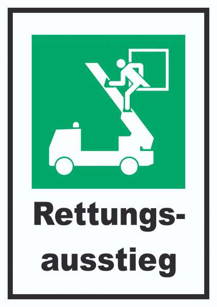 Rettungsausstieg Schild