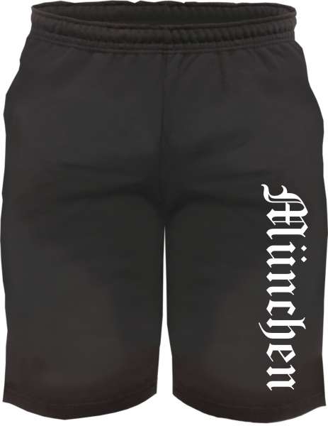 München Sweatshorts - Altdeutsch bedruckt - Kurze Hose Shorts