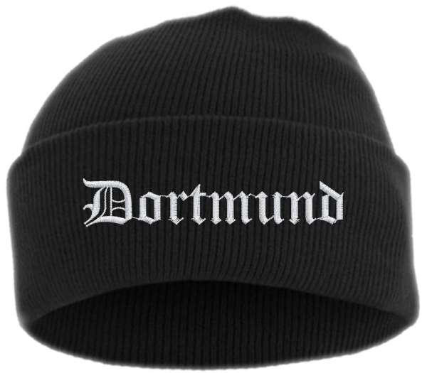 Dortmund Umschlagmütze - Altdeutsch - Bestickt - Mütze mit breitem Umschlag