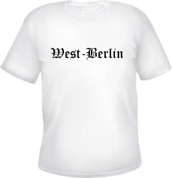 West-Berlin Herren T-Shirt - Altdeutsch - Weißes Tee Shirt
