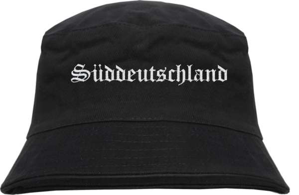 Süddeutschland Fischerhut - Altdeutsch - bestickt - Bucket Hat Anglerhut Hut