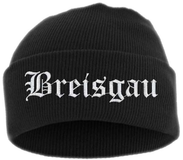 Breisgau Umschlagmütze - Altdeutsch - Bestickt - Mütze mit breitem Umschlag