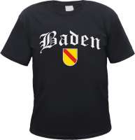 Baden Herren T-Shirt - Altdeutsch mit Wappen - Tee Shirt Baden Herren T-Shirt - Altdeutsch mit Wappen - Tee Shirt