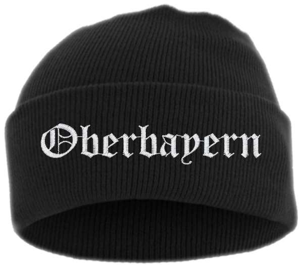 Oberbayern Umschlagmütze - Altdeutsch - Bestickt - Mütze mit breitem Umschlag