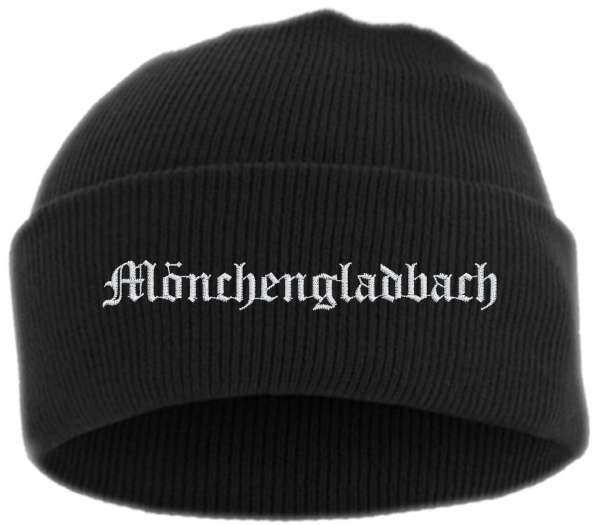 Mönchengladbach Umschlagmütze - Altdeutsch - Bestickt - Mütze mit breitem Umschlag