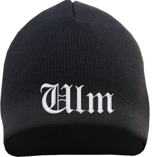 Ulm Beanie Mütze - Altdeutsch - Bestickt - Strickmütze Wintermütze