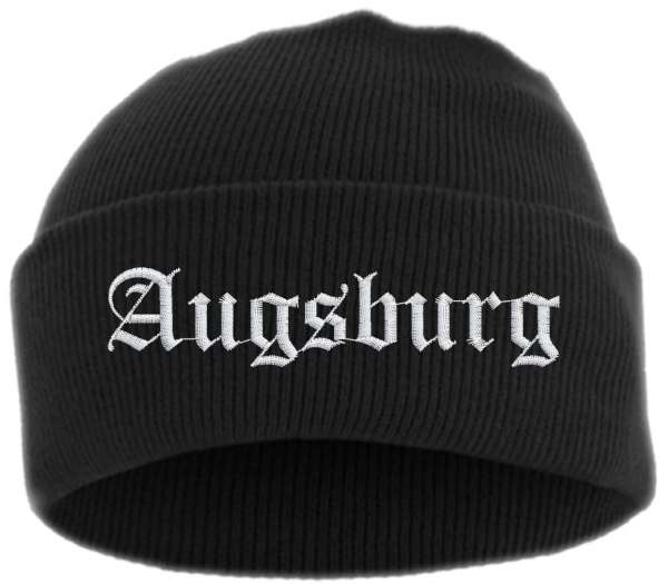 Augsburg Umschlagmütze - Altdeutsch - Bestickt - Mütze mit breitem Umschlag