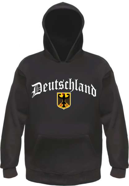 Deutschland Kapuzensweatshirt - Altdeutsch mit Wappen - Hoodie Kapuzenpullover