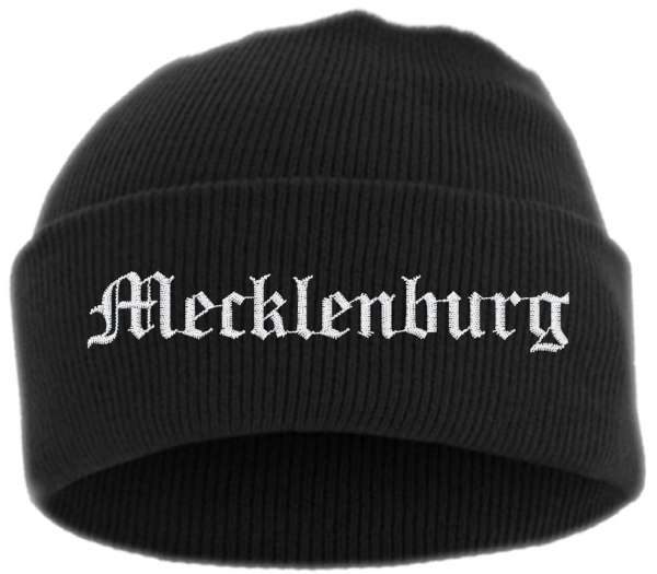 Mecklenburg Umschlagmütze - Altdeutsch - Bestickt - Mütze mit breitem Umschlag