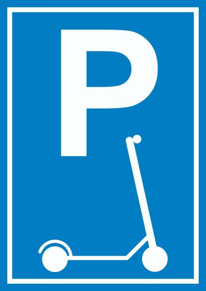 P Parkplatz E- Scooter Schild