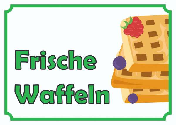 Frische Waffeln Schild