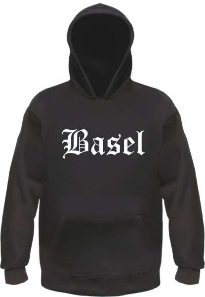 Basel Kapuzensweatshirt - Altdeutsch bedruckt - Hoodie Kapuzenpullover