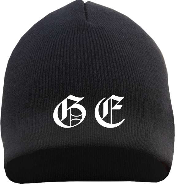 GE Beanie Mütze - Altdeutsch - Bestickt - Strickmütze Wintermütze Gelsenkirchen Mütze