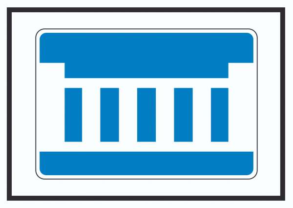 Wehr oder Staustufe Symbol