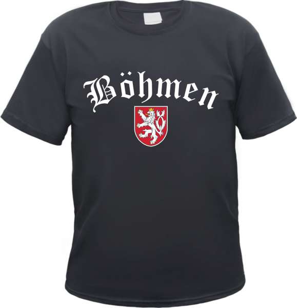Böhmen Herren T-Shirt - Altdeutsch mit Wappen - Tee Shirt