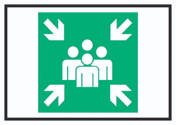 Sammelstelle Symbol Schild