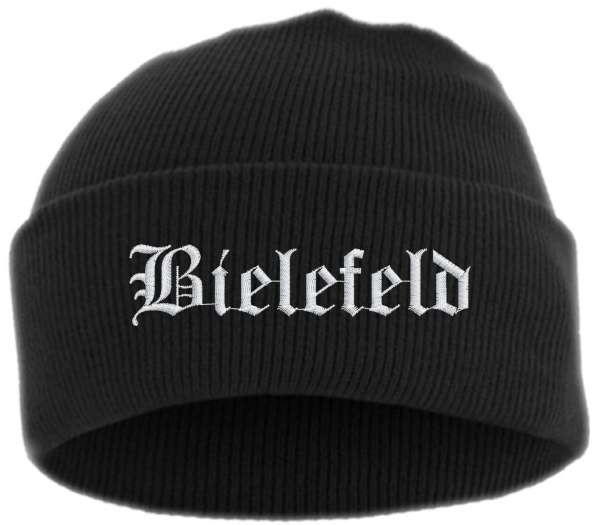 Bielefeld Umschlagmütze - Altdeutsch - Bestickt - Mütze mit breitem Umschlag