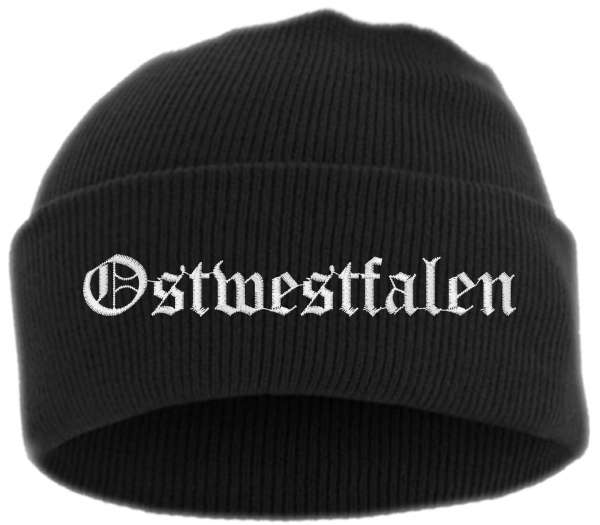 Ostwestfalen Umschlagmütze - Altdeutsch - Bestickt - Mütze mit breitem Umschlag