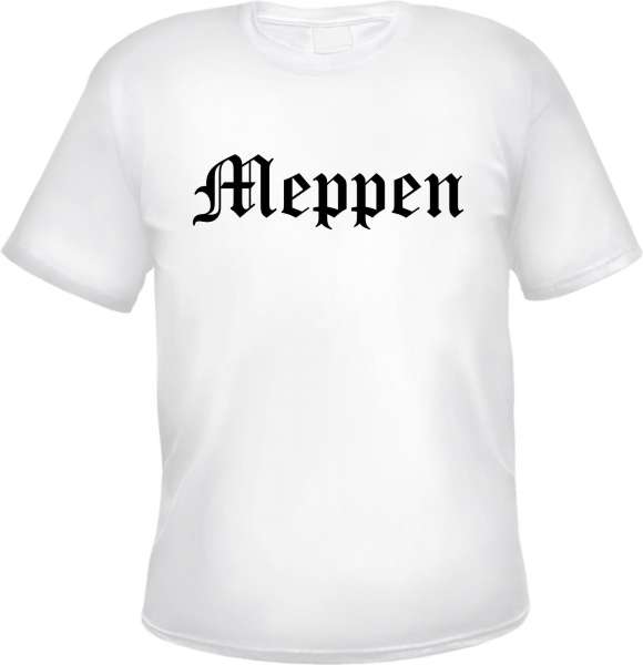 Meppen Herren T-Shirt - Altdeutsch - Weißes Tee Shirt