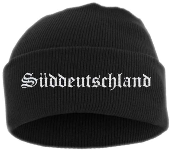 Süddeutschland Umschlagmütze - Altdeutsch - Bestickt - Mütze mit breitem Umschlag