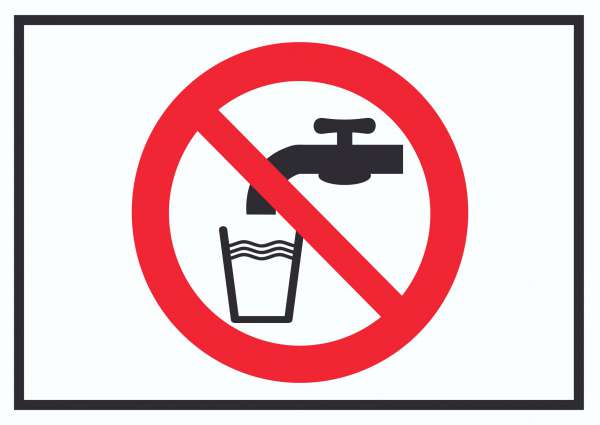 Kein Trinkwasser Symbol Schild Nicht Trinken