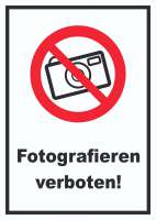 Fotografieren verboten Schild Keine Photos Fotografieren verboten Schild Keine Photos