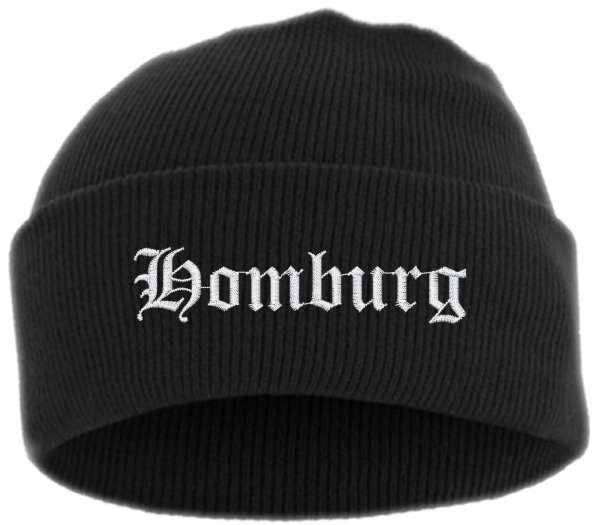 Homburg Umschlagmütze - Altdeutsch - Bestickt - Mütze mit breitem Umschlag