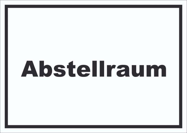 Abstellraum Schild mit Text Lager waagerecht