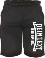 Individuelle Sweatshort - Linie - Wunschtext Druck - Kurze Hose Individuelle Sweatshort - Linie - Wunschtext Druck - Kurze Hose