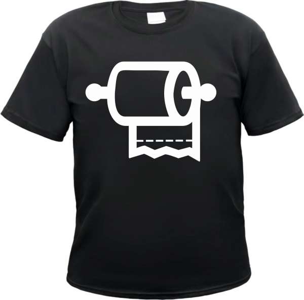 Toilettenpapier Motiv T-Shirt - Klopapier Rolle Funshirt Hamsterkauf Tee Shirt