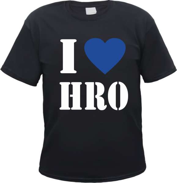 Hansestadt Rostock Herren T-Shirt - Tee Shirt - I Love HRO