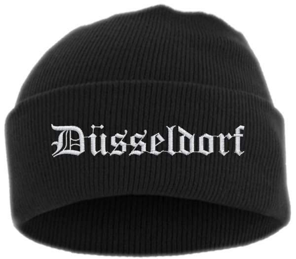 Düsseldorf Umschlagmütze - Altdeutsch - Bestickt - Mütze mit breitem Umschlag