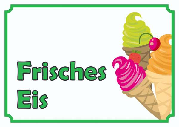 Frisches Eis Schild