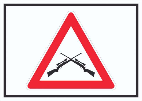 Achtung Schusswaffengebrauch Schild Symbol