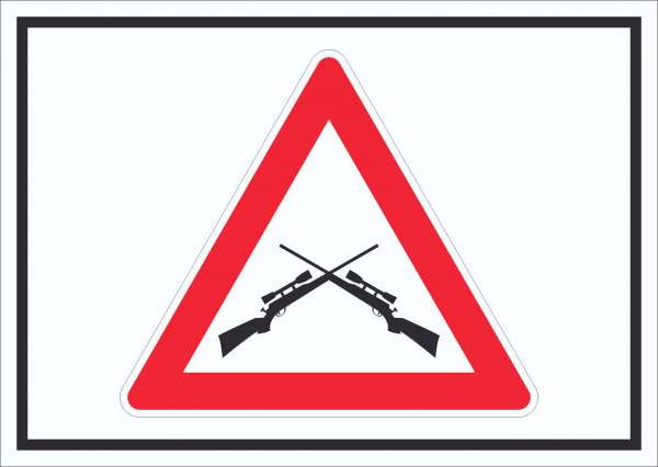 Achtung Schusswaffengebrauch Schild Symbol