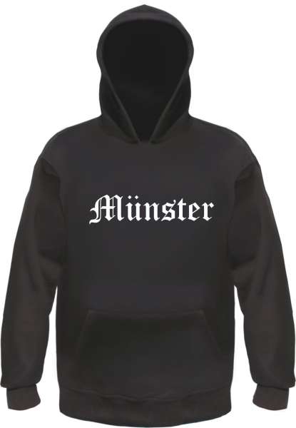 Münster Kapuzensweatshirt - Altdeutsch - bedruckt - Hoodie Kapuzenpullover