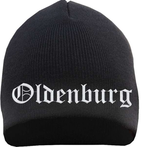 Oldenburg Beanie Mütze - Altdeutsch - Bestickt - Strickmütze Wintermütze